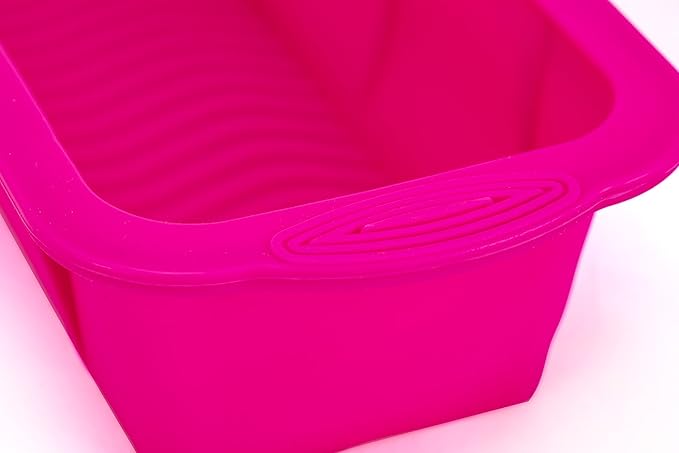 Tosnail 4 Pack Silicone Bread Loaf Pan, 8 x 4 Inches Silicone Baking Molds for Baking Banana Bread, Sandwich Bread, Small Loaf and Meatloaf