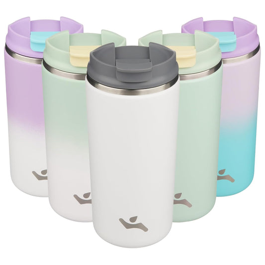 Tumbler with Lid, 12 oz Travel Coffee Mug Double Wall Vacuum Stainless Steel Thermal Metal Cup Insulated Water Bottle,Beige