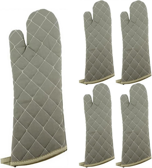 24 Inch Extra Long Oven Mitts Heat Resistant Cotton Lining Oven Thick Gloves Kitchen Food Service Mittens for Pot Holders Cooking Baking BBQ (24 Inch Green -2pair)