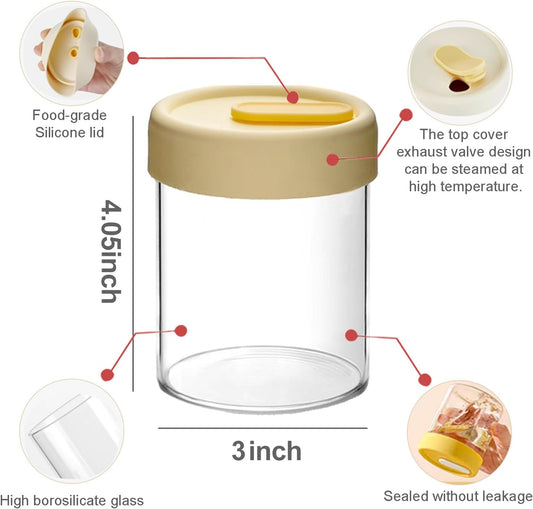 13.5oz Overnight Oats Containers with Lids, Glass Jar with Lid, Overnight Oats Jars, Meal Prep Jars for Yogurt Oats Parfait Chia Pudding Cereal Snacks (4PCS)