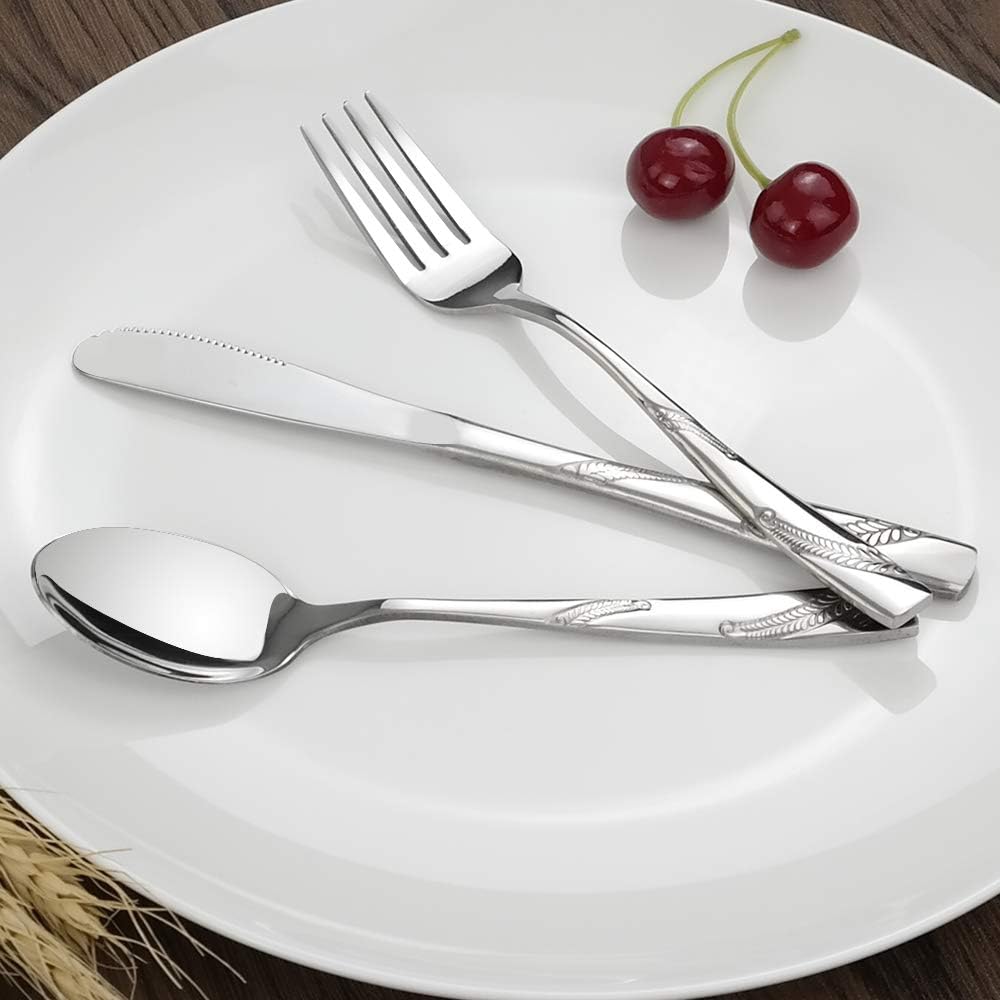 30 Pieces Stainless Steel Flatware Cutlery Silverware, Service for 6