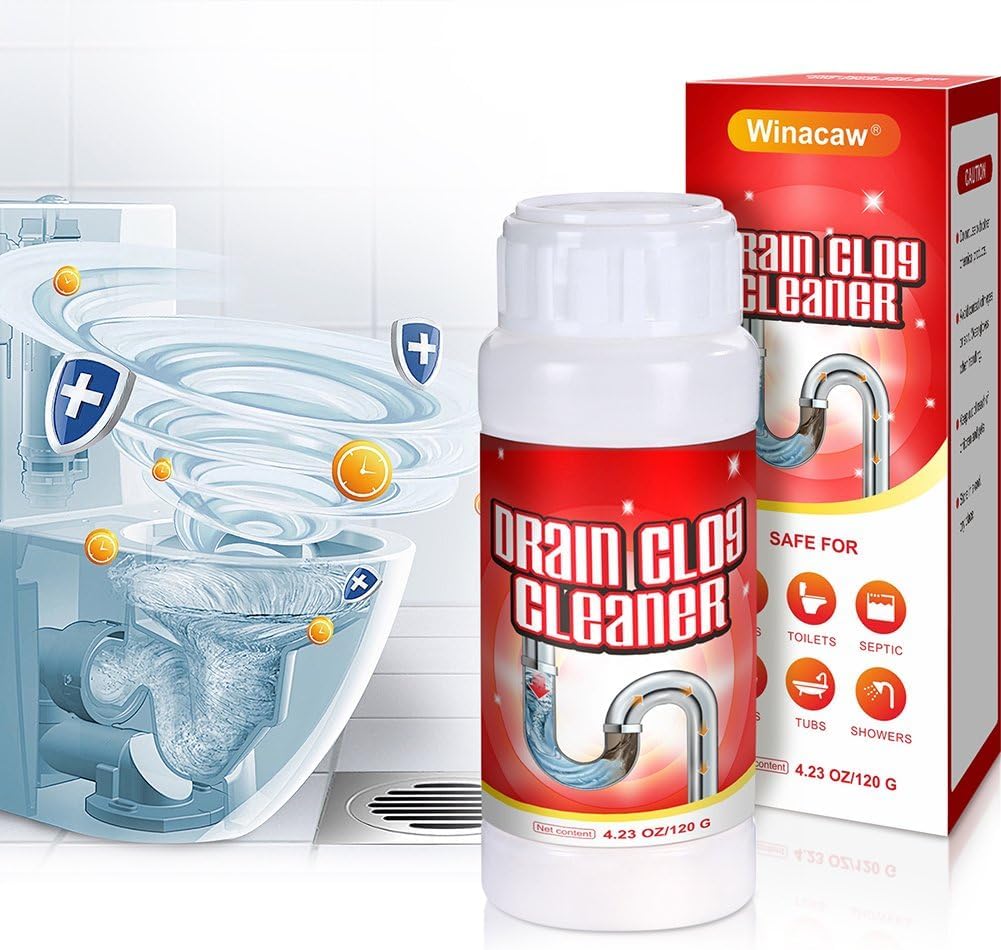 4Pack Safe & Powerful Upgraded Sink Drain Cleaner - Multi-Purpose Pipe Unclogging Agent for Kitchen and Home Drains