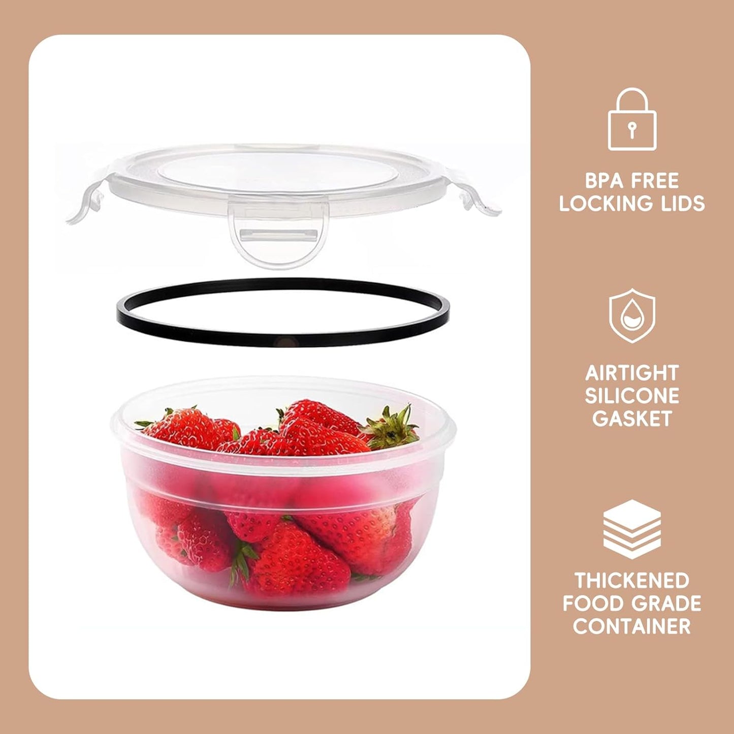 32 PCS Plastic Food Storage Containers with Lids Airtight, BPA-Free Leakproof Meal Prep Container Set for Kitchen Storage Reusable, Microwave Dishwasher Safe Stackable with Labels & Marker