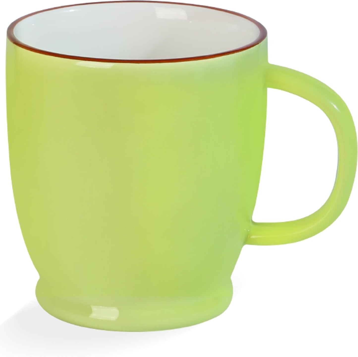 Green Coffee Cup, 16.5oz Coffee Mug Dishwasher Safe, Ceramic Tea Cup with Big Handle, Large Coffee Mug for Latte, Cappuccino, Hot Cocoa, Milk, Juice