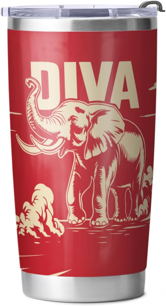 Delta Sigma Theta Sorority Paraphernalia - Official Vendor - 20 oz Stainless Steel Insulated Sublimation Tumbler - Diva