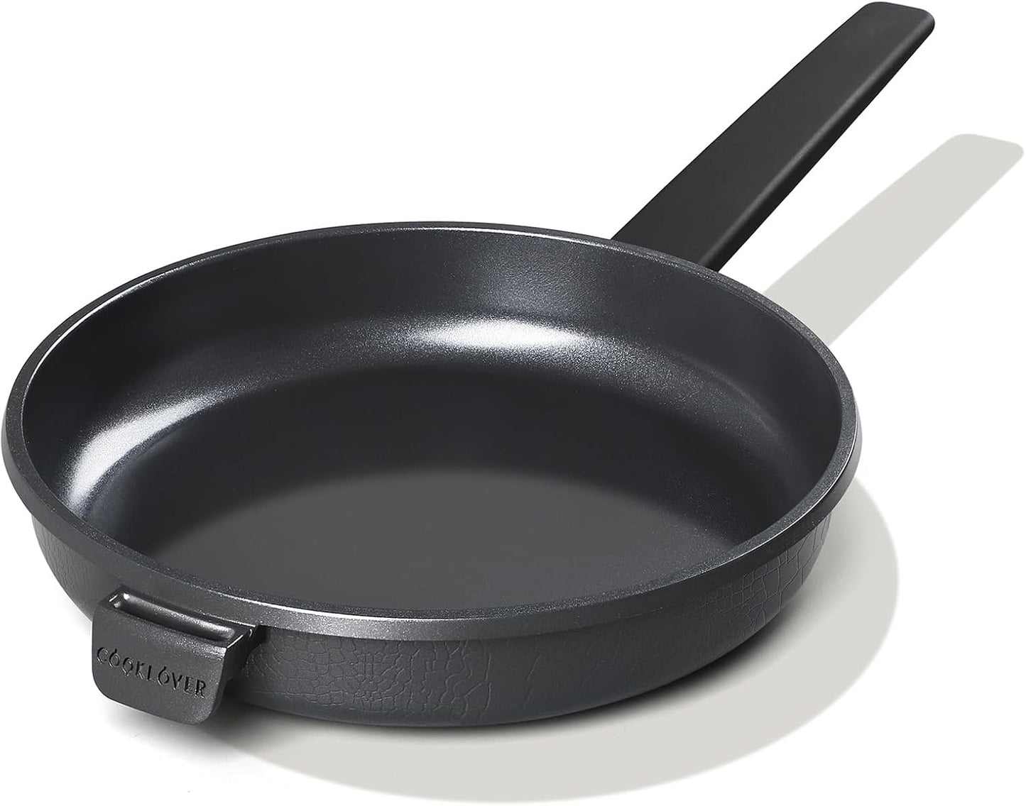 COOKLOVER Nonstick Ceramic Fry Pan, Non-Toxic, PTFE&PFOA Free, Induction Compatible Egg Skillet Frying Pan with Heat Resistant Handle, 9.5 Inch – Solid Black