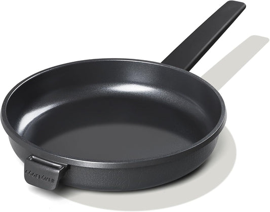 COOKLOVER Nonstick Ceramic Fry Pan, Non-Toxic, PTFE&PFOA Free, Induction Compatible Egg Skillet Frying Pan with Heat Resistant Handle, 9.5 Inch – Solid Black