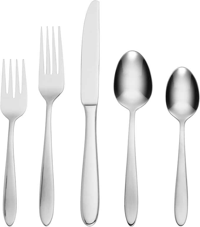 Oneida Mooncrest 65-Piece Flatware Set, Service for 12 Silver