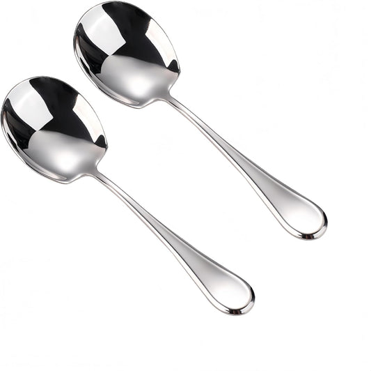 8'' Serving Spoons 18/10 Stainless Steel Buffet Serving Spoons,Dishwasher Safe,Pack of 2