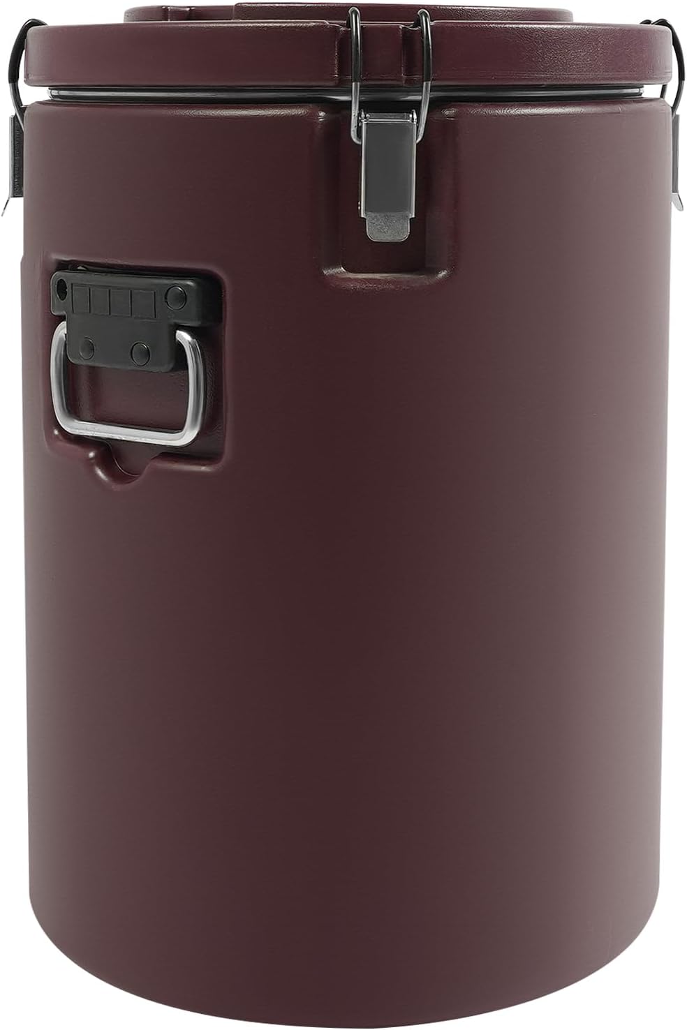 DYNAMI Large Insulated Food Container, Portable Commercial Food Warmer Insulated Soup Container Cold Hot Box for Catering,Stainless Steel Inner Liner, Sealed and Leak-proof (Brown, 9.3 Gal)