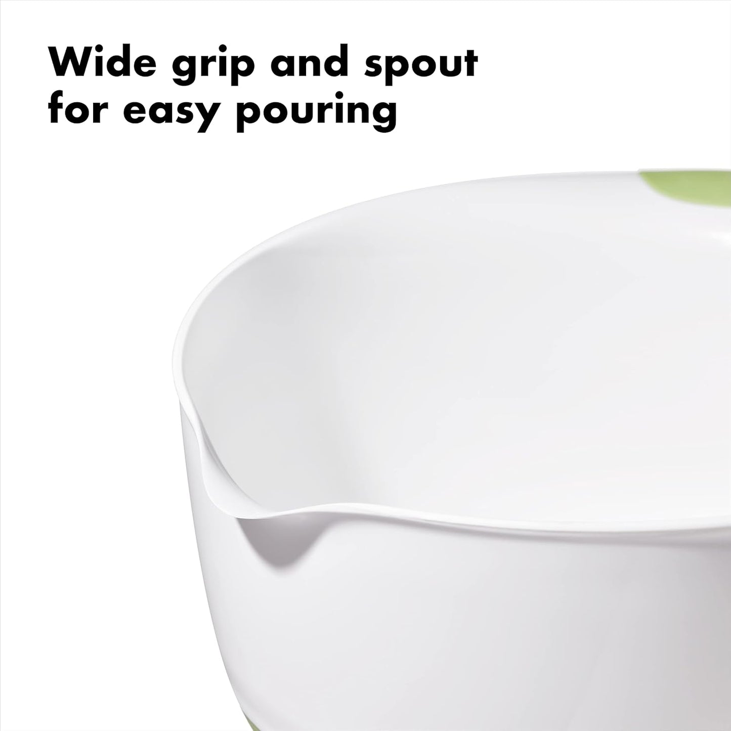 OXO Plastic Good Grips 3-Piece Mixing Bowl Set with Red/Green/Blue Handles