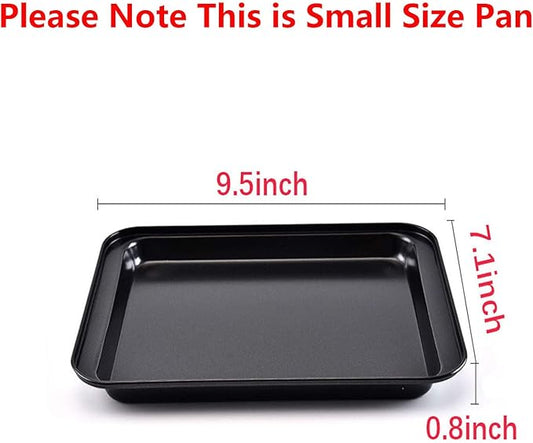 Small Baking Sheet 2 Pack, Shinsin 8 Inch Nonstick Baking Pans for Oven w/Rimmed Border, Professional Reusable Baking Trays for Toaster Oven Replacement