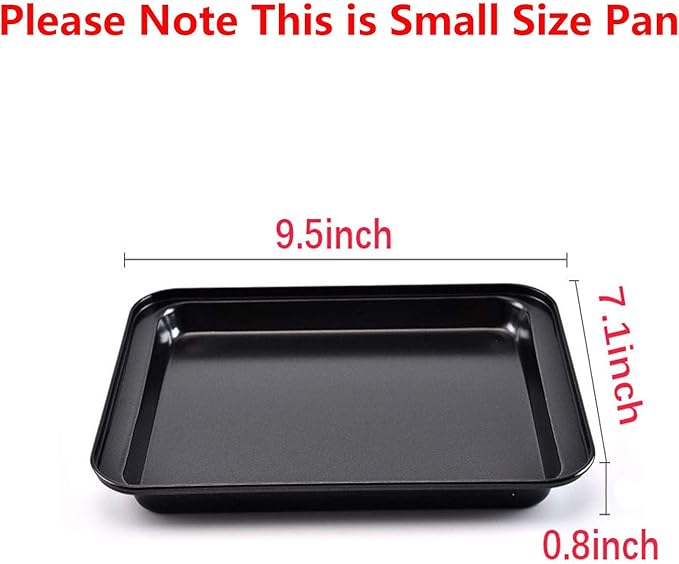 Small Baking Sheets for Oven, Shinsin Nonstick Cookie Pans Set of 3, 8 inch Carbon Steel Cookie Sheet Pans Professional Mini Baking Replacement Trays for Toaster Oven, Easy Clean, Dishwasher Safe