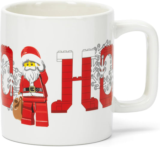 Room Copenhagen LEGO Christmas Santa Mug 300ml – Holiday Coffee Cup for Kids & Adults, Festive Collectible Ceramic Gift, Microwave & Dishwasher Safe