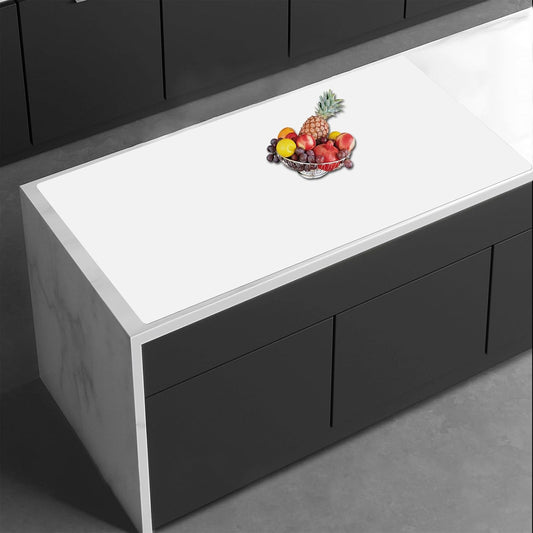 35.4''x23.6''(90cmx60cm) Extra Large Silicone Mat for Kitchen Counter, 1.4MM Thick Non-Slip Heat Resistant Countertop Protector, Waterproof Kitchen Mat for Countertops, Islands (Semitransparent)