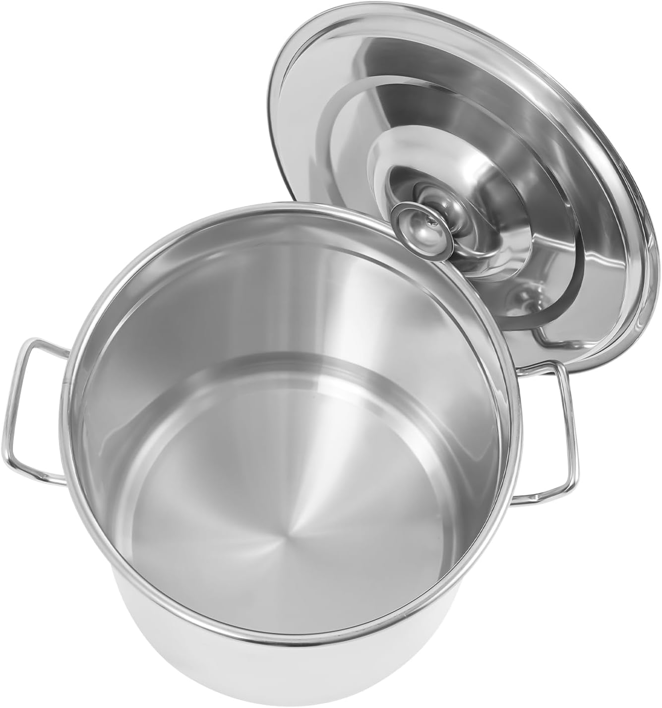 Stock Pot with Lid, 304 Stainless Steel Big Pots for Cooking, 12 Quart Stockpots with Hanging Lid and Handle, Anti-Corrosion, Anti-Rust, Used for Induction Stoves, Gas Stoves, Electric Stoves