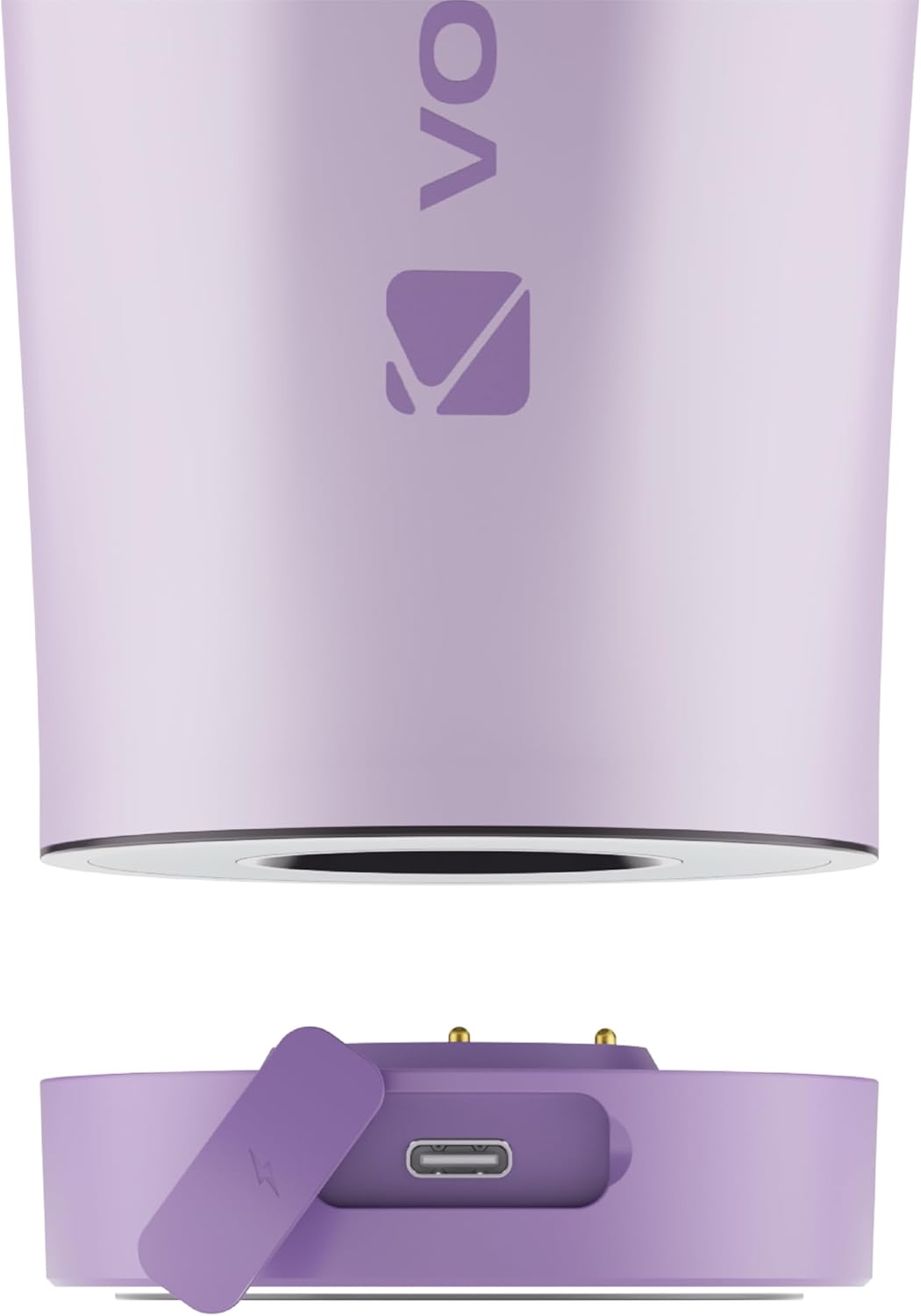 VOLTRX ChillMix Shaker Bottle Insulated Stainless Steel - USB C Rechargeable Electric Protein Shake Mixer, Shaker Cups for Protein Shakes and Meal Replacement, Dream Purple, 16 oz