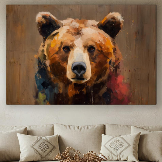 Wildlife Canvas Prints - Wild Animals Home Decor - Medium, Large, and Extra Large Wall Art for Living Room, Bathroom, Kitchen (Street Art Spirit, 43L" x 65W")