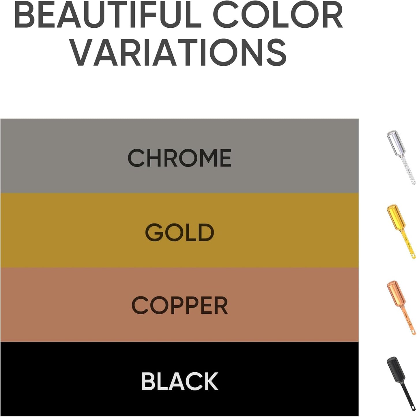 Color Up Premium 1 Tablespoon Measuring Spoon (15 ml) - Stainless Steel Gold Finish, Accurate TBSP for Wet & Dry Ingredients - One Single Table Spoon