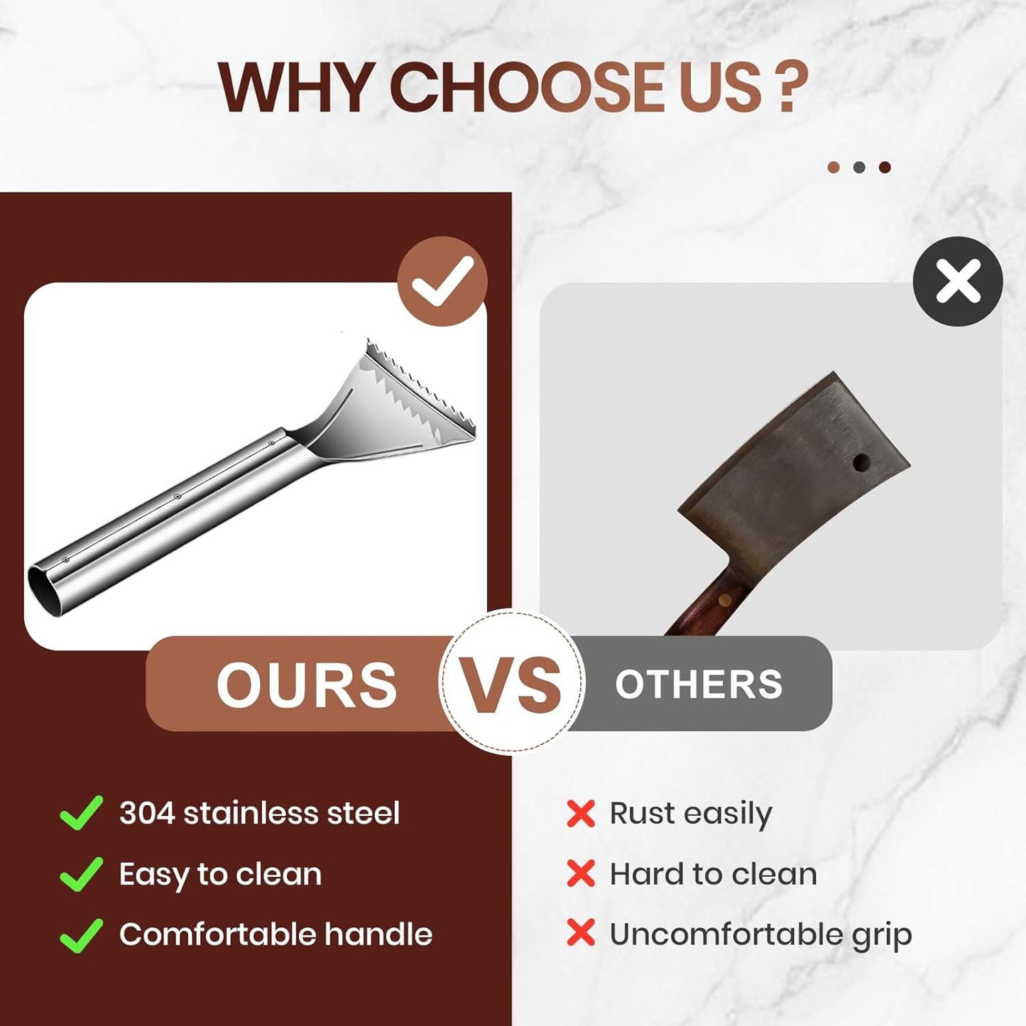 Sharp Stainless Steel Fish Scaler, 2025 NEW 304 Stainless Steel Fish Scaler Remover, Sawtooth Fish Descaler Tool for Family Kitchen, Seafood Markets (2PCS)