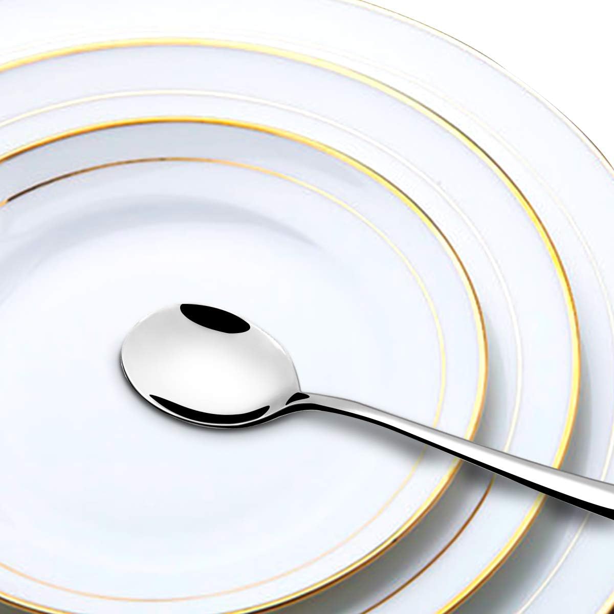 20 Pcs Silverware Set HARBORII Flatware Set Stainless Steel Utensils Set Mirror Polished Cutlery Set Including Forks Knife Spoons Dishwasher Safe