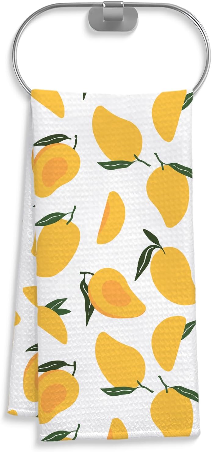 Mango Decor Kitchen Towel, Mango Hand Towel Dish Towel for Kitchen Bathroom Decor, Fruit Lover Gifts, 16x24 Inches