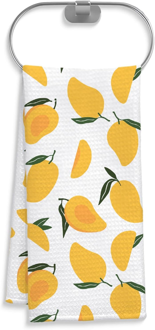 Mango Decor Kitchen Towel, Mango Hand Towel Dish Towel for Kitchen Bathroom Decor, Fruit Lover Gifts, 16x24 Inches