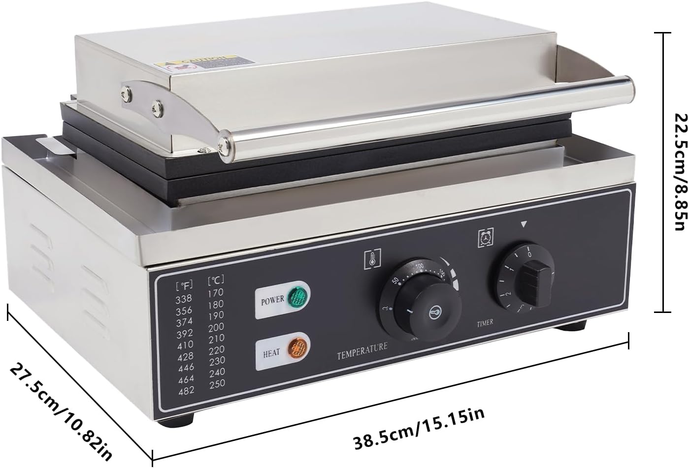 1550W Taiyaki Fish Waffle Maker, 6 Mold Mini Fish-Shaped Waffle Making Machine, Commercial Non-Stick Japanese Taiyaki Waffles Iron, 122-572℉ Adjustable for Making 6 Mini Closed-Mouth Fish waffles