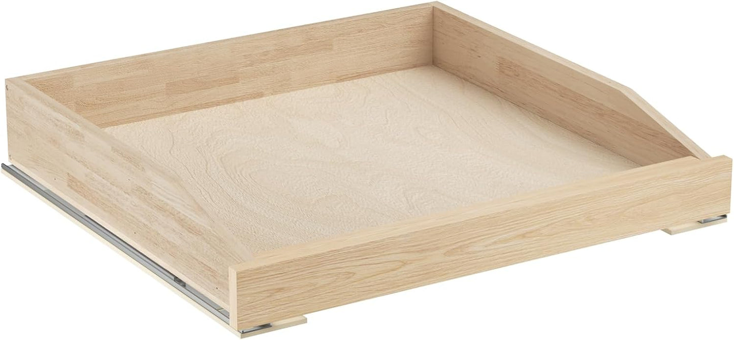 ROOMTEC Pull Out Cabinet Organizer with Soft Close, 22-1/2" W x 21" D, Pull Out Cabinet Drawer for Kitchen cabinets, Pull Out Cabinet Shelf, Finished, Bottom Assembly