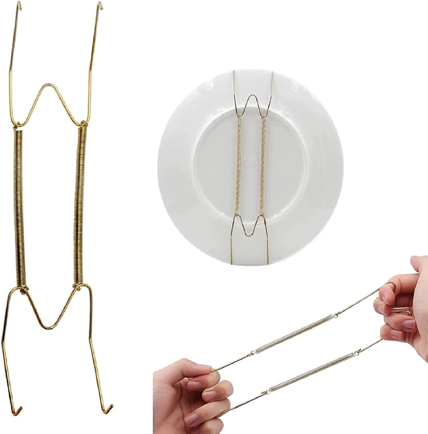 8 10 12 14 16Inch Plate Hangers for Walls Plate Dish Hangers Stainless Steel Decorative Invisible Plate Hangers Holder, Wall Hooks Home Decor (size:14in)