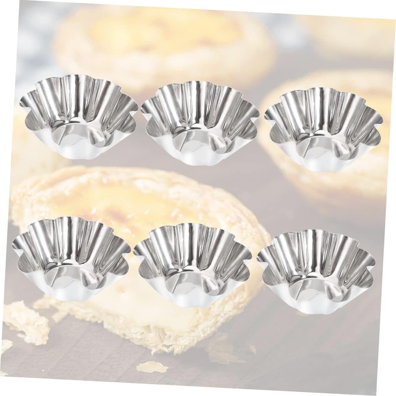 12pcs Tart Pans Baking Reusable Cupcake Muffin Kitchen Bakeware