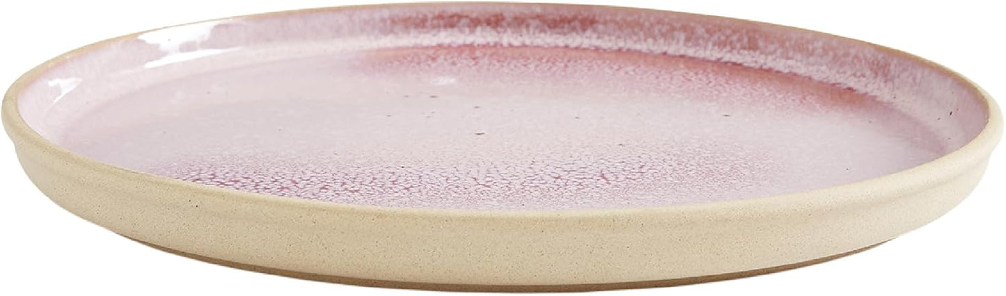 Portmeirion Minerals 10.5" Dinner Plate, Rose Quartz - Modern Stoneware Plate, Artisan-Crafted with Gentle Curves, Durable & Stylish for Dining, Microwave & Dishwasher Safe - Made in Portugal