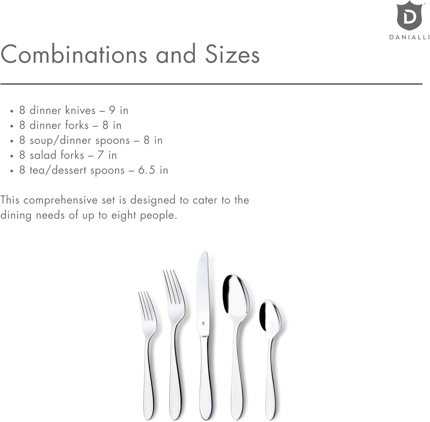 Modern Silverware Set, 18/10 Stainless Steel Flatware, Mirror Finish, Dishwasher Safe, Elegant Cutlery for Home and Dining, Built to Last (40-Piece, Razzoli)