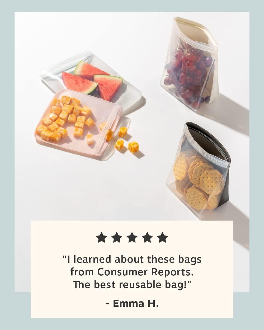 W&P Porter Silicone Reusable Storage Bag, Sandwich (34oz Flat), Blush, Food Storage Container, Microwave and Dishwasher Safe, Easy Cleaning