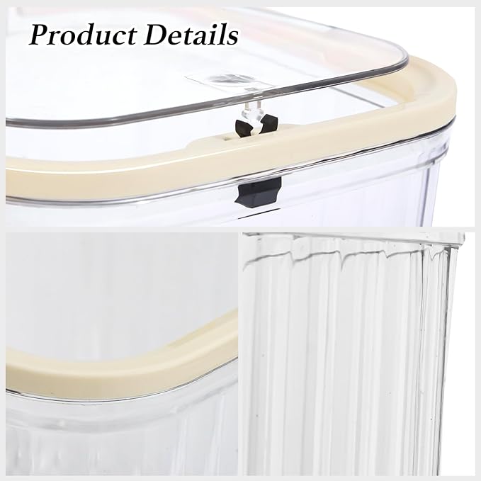 Clear Coffee Pod Holder with Lid, Coffee Pods Storage for Counter, Small Food Storage Organizer Bins, Clear Plastic Bins for Pantry, Kitchen, Cabinet Organization and Storage