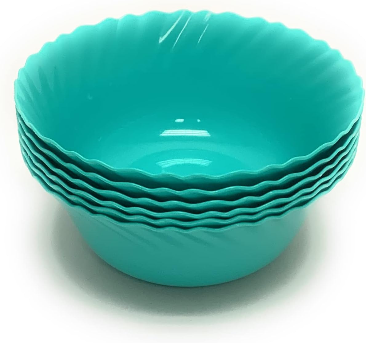 Mintra Home Curly Collection (5in Bowl 6pk, Teal)