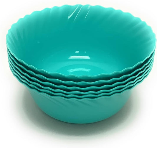 Mintra Home Curly Collection (5in Bowl 6pk, Teal)