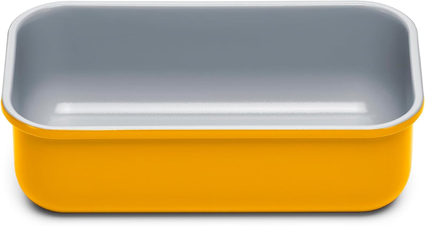 Caraway Non-Stick Ceramic 1 lb Loaf Pan - Naturally Slick Ceramic Coating - Non-Toxic, PTFE & PFOA Free - Perfect for Pound Cakes, Breads, & More - Marigold