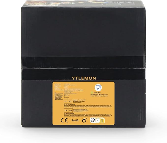 8-Inch Ceramic Ramen Bowl Set of 2 (9 Piece) - Porcelain Japanese Salad Noodles Cereal Fruit Pasta Soup Large Bowls with Recipes Chopsticks Forks Spoons for Men Women Gift Microwave & Dishwasher Safe