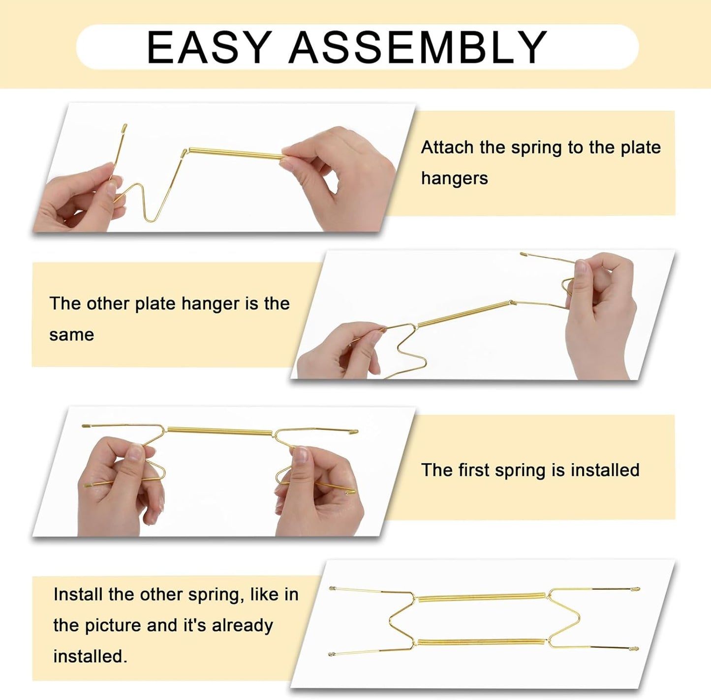 4/6/8 Inch Plate Hangers for The Wall Plate Hangers 12Pack Plate Wall Hangers for Display Invisible Decorative Plate Hooks for Hanging Stainless Steel