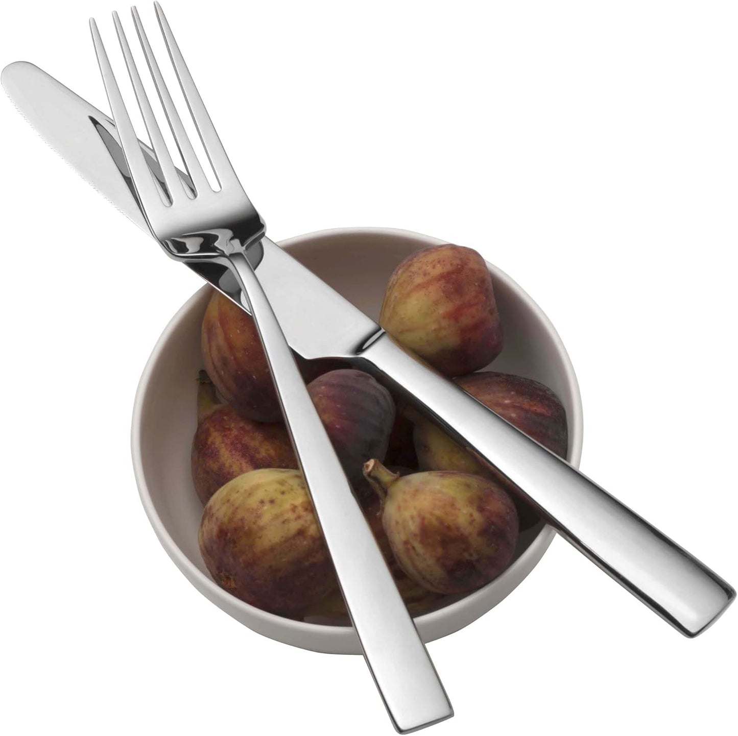 Mikasa Everett 101-Piece Flatware Set for 12, 18/10 Stainless Steel Cutlery with Complete Service and Serving Pieces, Sleek and Durable Design