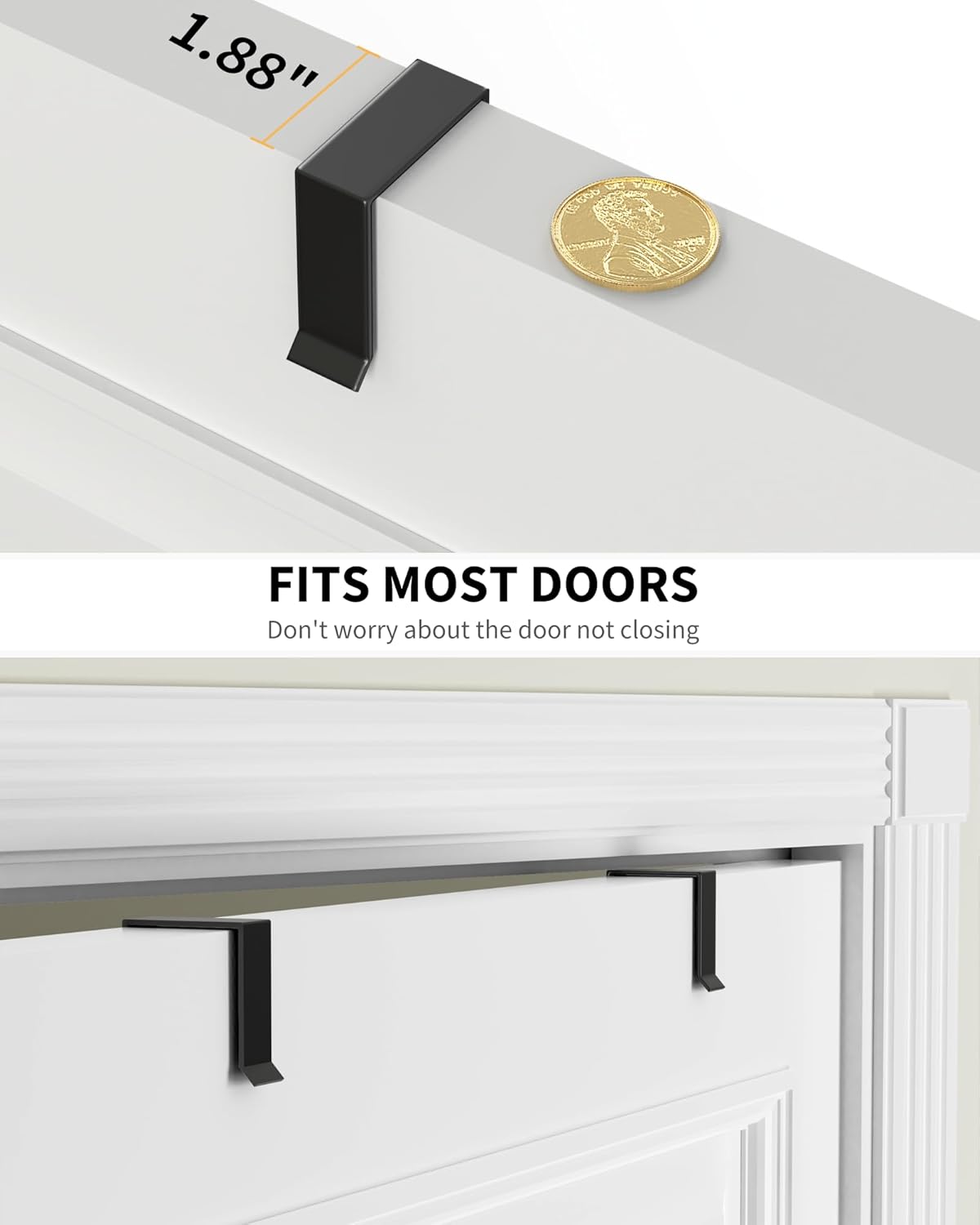 Moforoco Wood 9-Tier Over The Door Pantry Organizer, Wooden Pantry Organization and Storage, Black Hanging Basket Wall Spice Rack Seasoning Shelves, Home & Kitchen