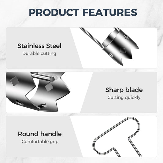 Red Bell Pepper Seed Corer, Stainless Steel Fruit & Vegetable Corer Tool, 2-Pack