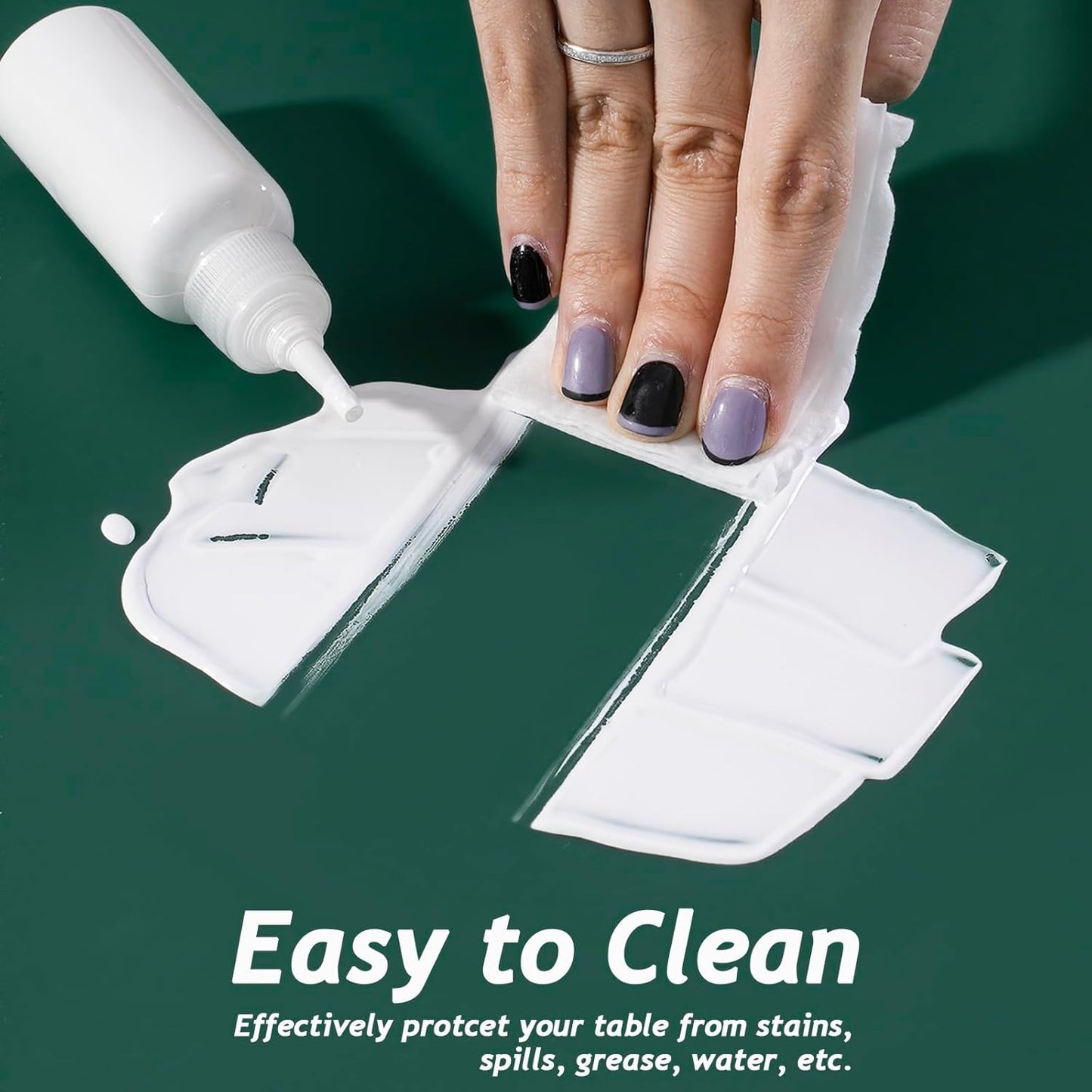 Extra Large Silicone Mat 36" x 24" Place Mats, Heat Resistant Mat for Kitchen Countertop Protector, Thick Placemats Washable Silicone Mats for Kitchen Counter Mat Dining Table Mat, Dark Green, SAPID