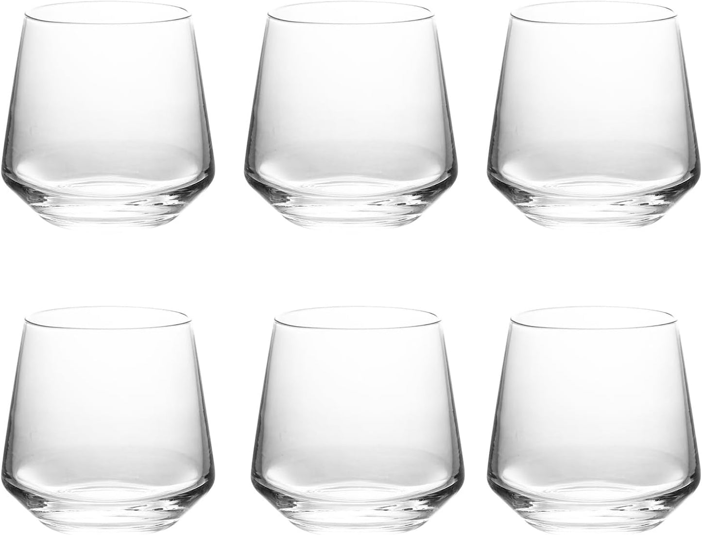 Stemless Wine Glasses Set of 6,13.5oz, Crystal Clear Red White Wine Glasses for Daily Use, Lead-free, Dishwasher Safe, Glasses Drinking Set, Ideal for Home Bar, Parties & Gifts