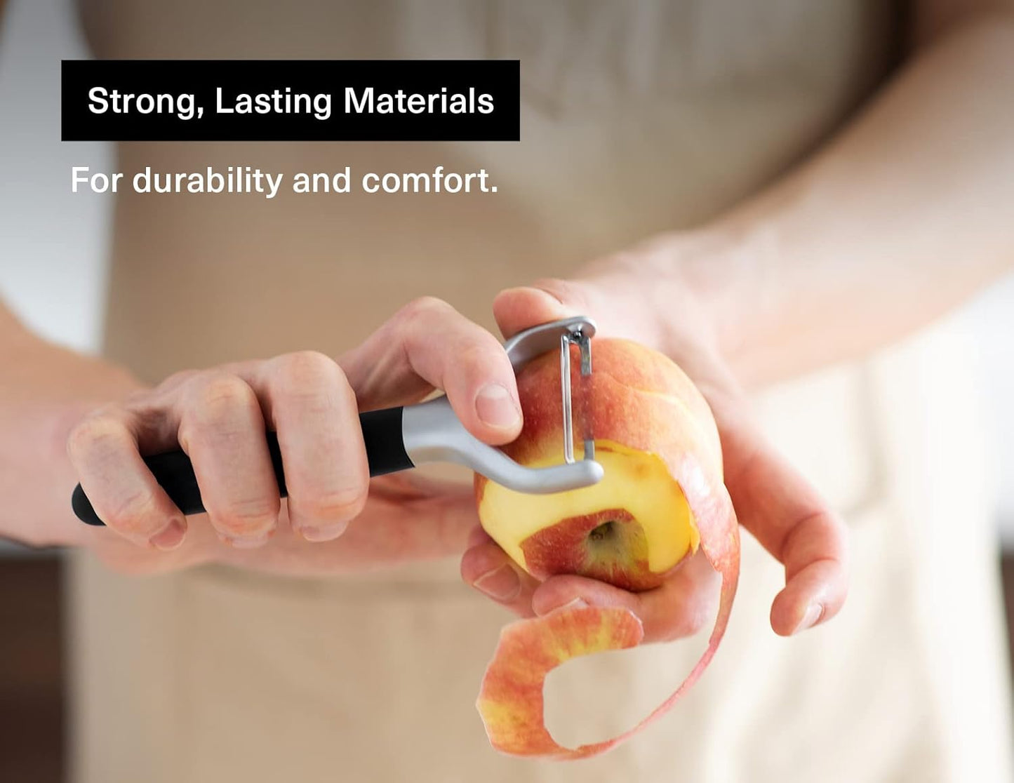 Misen Stainless Steel Vegetable Peeler - Dishwasher Safe Y Peeler - Easy to Use with Potatoes, Cabbage, Carrots, and More - Progessional Grade Kitchen Tool - Black