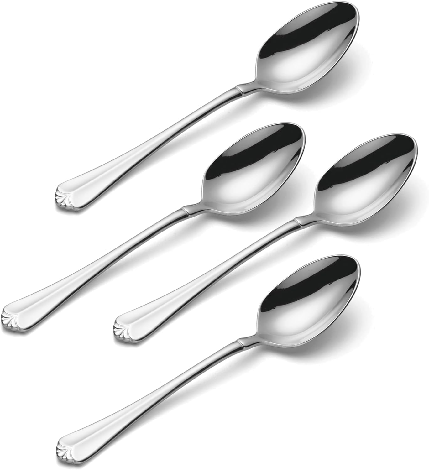 Oneida Silverware Set, Juilliard Fine Flatware 4-Piece Teaspoon Set, Service For 4, Rust Resistant 18/10 Stainless Steel, Dishwasher Safe, Mirror Finish, Home And Kitchen Utensils (Silver 4 Piece)