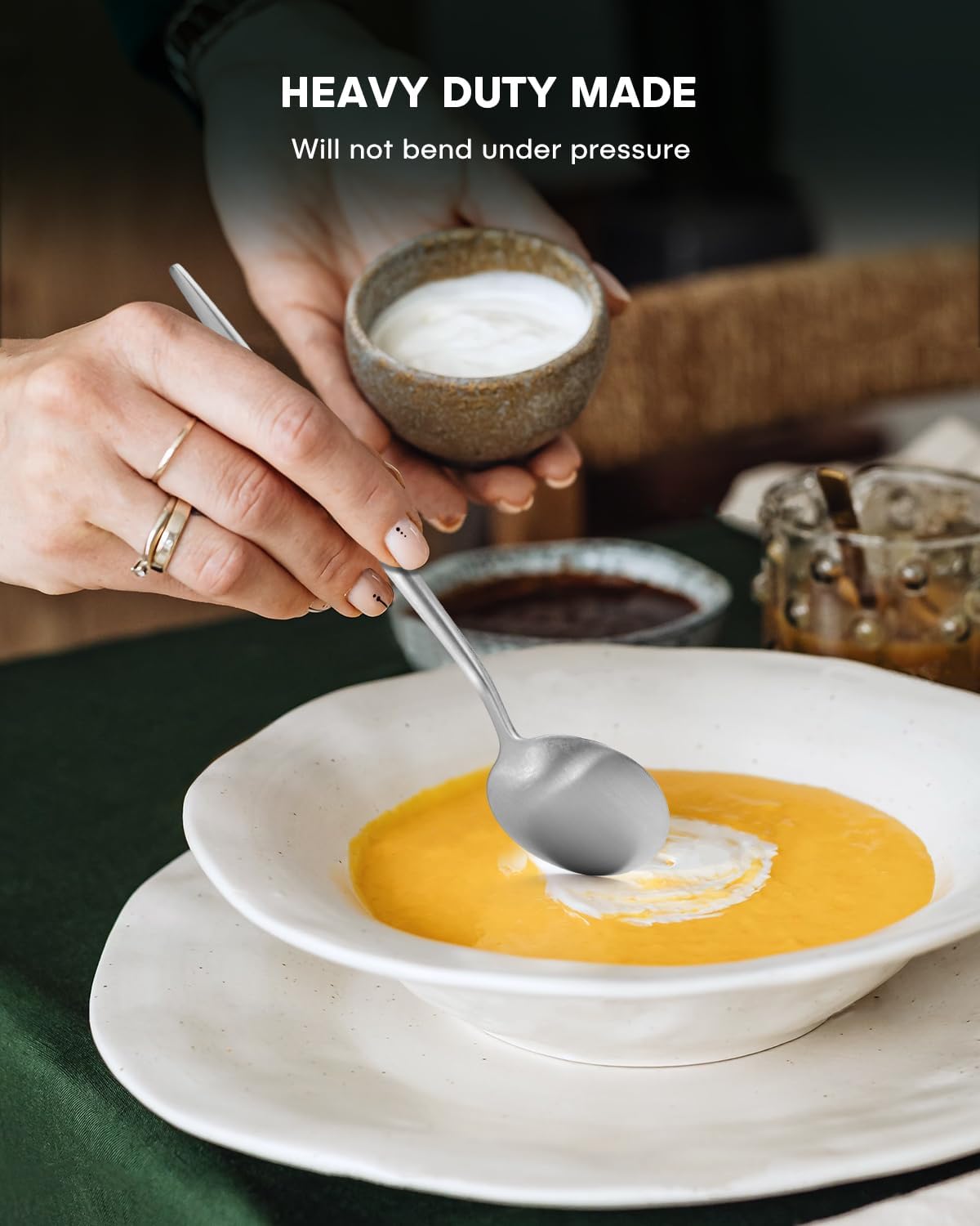 EUIRIO 40-Piece Matte Silverware Set, Modern Flatware Set Service for 8, Premium Stainless Steel Cutlery Set with Forks Spoons and Knives, Heavy Duty Kitchen Utensils Set, Dishwasher Safe