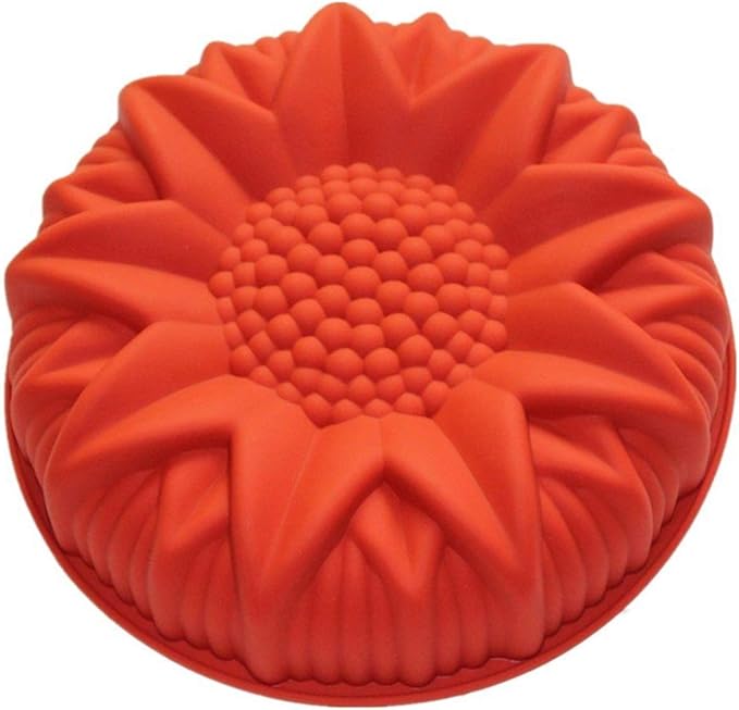 FantasyDay 9.8'' Sunflower Birthday Cake Mold Silicone Baking Molds Party Cake Bakeware for Your Anniversary Dessert, Cake, Bread, Tart, Pie, Flan and More #4