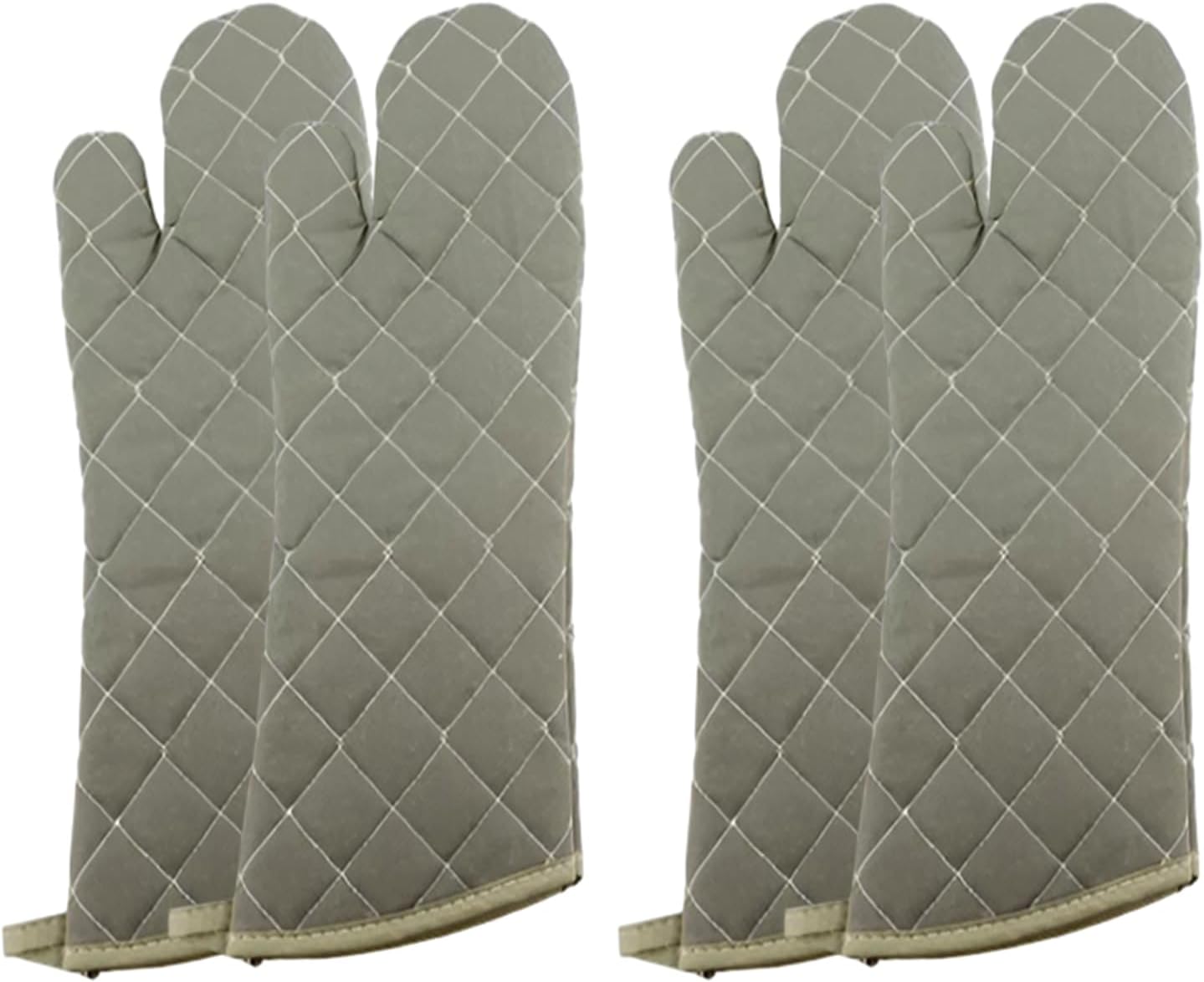 24 Inch Extra Long Oven Mitts Heat Resistant Cotton Lining Oven Thick Gloves Kitchen Food Service Mittens for Pot Holders Cooking Baking BBQ (24 Inch Green -2pair)